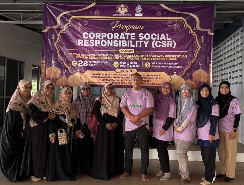 Program Corporate Social Responsibility (CSR) anjuran JHEKS Selangor dan WP dengan kerjasama Masjid Asy-Syakirin, Taman Puchong Utama